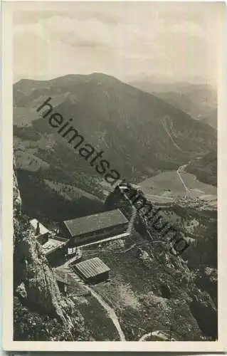 Berghotel Wendelstein mit Blick auf Bayrischzell - Foto-Ansichtskarte - Verlag H. Heckmair Bayrischzell