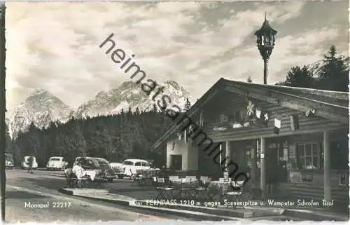 Der Fernpass gegen Sonnenspitze und Wampeter - Schrofen - Foto-Ansichtskarte