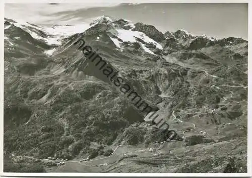 Berninapass Südseite mit Piz Palü und La Rosa - Foto-AK Grossformat - Verlag Foto-Max Wagner St. Moritz