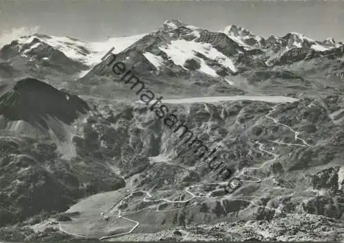 Berninastrasse mit Palügletscher - Piz Cambrena und Piz Bernina - Foto-AK Grossformat - Verlag Photoglob-Wehrli AG Züric