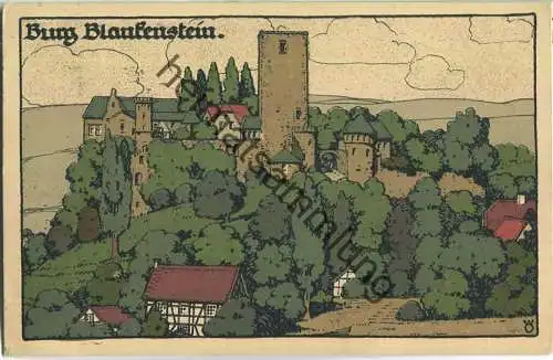 Burg Blankenstein - Künstler Stein-Zeichnung - Kettling & Krüger Schalksmühle