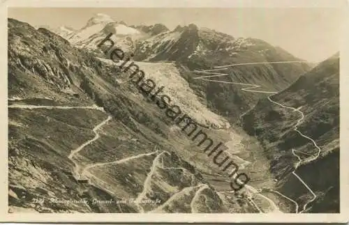 Grimsel- und Furkasrtasse - Foto-AK - Wehrliverlag Kilchberg gel. 1926