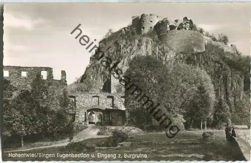 Hohentwiel Singen - Eugenbastion und Eingang zur Burgruine - Foto-Ansichtskarte - Verlag Karl Alber Freiburg