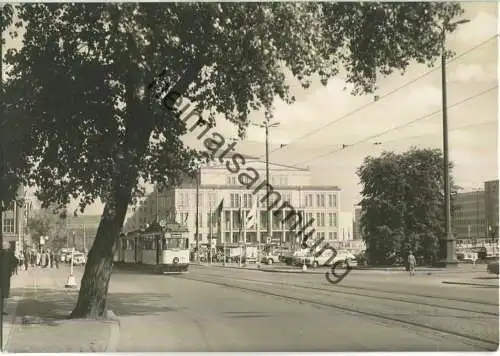 Leipzig - Opernhaus am Karl-Marx-Platz - Strassenbahn - Foto-Ansichtskarte - Dick-Foto-Verlag Erlbach 60er Jahre