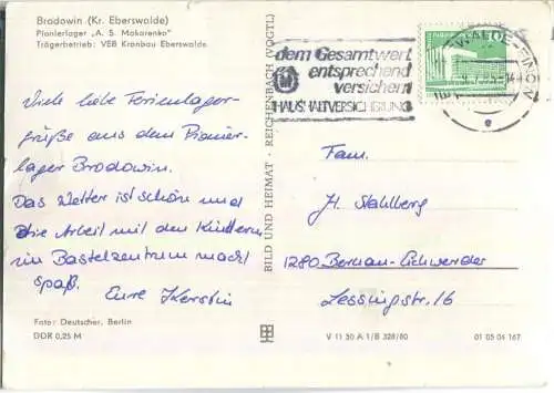 Brodowin - Pionierlager A. S. Makarenko - Verlag Bild und Heimat Reichenbach