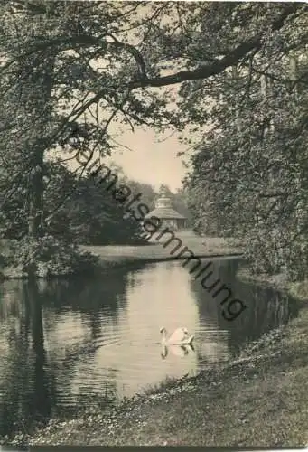 Park Sanssouci - Chinesisches Teehäuschen mit Schafgraben - Foto-Ansichtskarte - Heldge-Verlag KG Köthen 50er Jahre