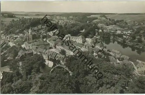 Lobenstein - Blick vom Alten Turm - Foto-Ansichtskarte - Bildverlag Photo-König Lobenstein 50er Jahre