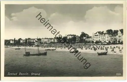 Bansin - Strand - Foto-Ansichtskarte - Verlag Erhard Neubert Karl-Marx-Stadt 50er Jahre