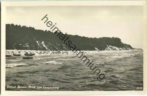 Bansin - Blick zum Langenberg - Foto-Ansichtskarte - Verlag Erhard Neubert Karl-Marx-Stadt 50er Jahre