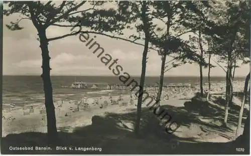 Bansin - Blick vom Langenberg - Foto-Ansichtskarte - Verlag H. Rubin & Co Dresden