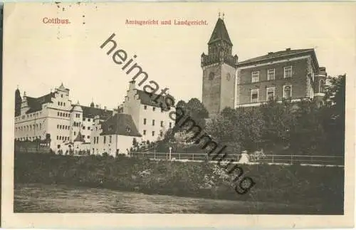 Cottbus - Amtsgericht und Landgericht - Verlag Hermann Seibt Meissen 1916