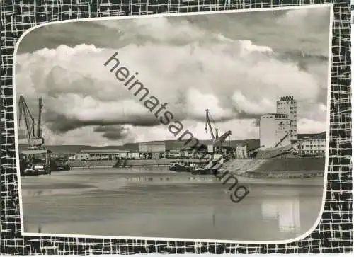 Bamberg - Neuer Hafen - Foto-Ansichtskarte - Sonderstempel von der Einweihung am 25.9.1962 - Verlag W. Tillig Bamberg