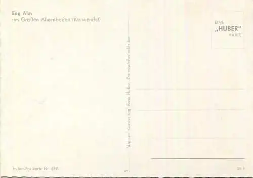 Karwendel - Eng Alm am grossen Ahornboden - Verlag Hans Huber Garmisch-Partenkirchen