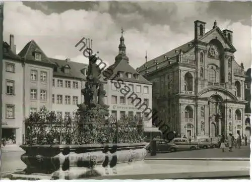 Bamberg - Gabelmannbrunnen - Martinskirche - Foto-Ansichtskarte - Verlag W. Tillig Bamberg