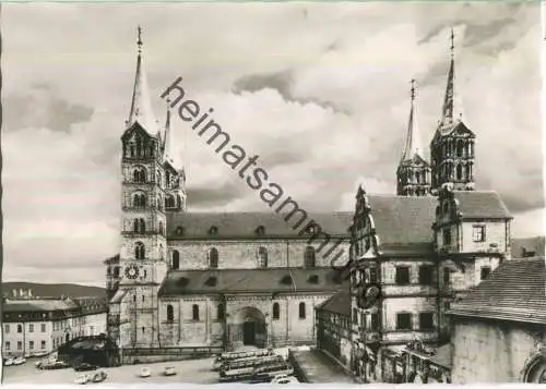 Bamberg - Dom - Bus - Foto-Ansichtskarte - Verlag W. Tillig Bamberg