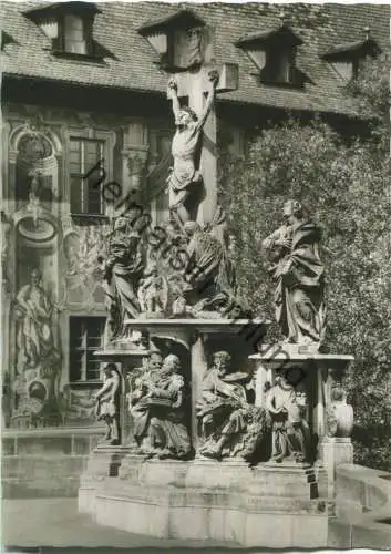 Bamberg - Kreuzigungsgruppe - Obere Brücke - Foto-Ansichtskarte - Verlag W. Tillig Bamberg