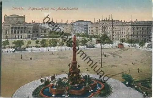 Leipzig - Augustusplatz - Mendebrunnen