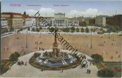 Leipzig - Augustusplatz - Neues Theater - Verlag Karl Fickenscher Leipzig