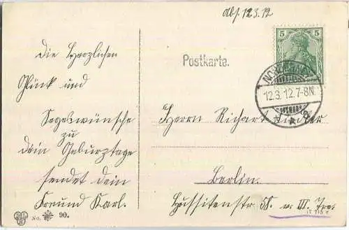 Norderney - Landungsplatz - Pferde - Verlag B. L. R. No.90