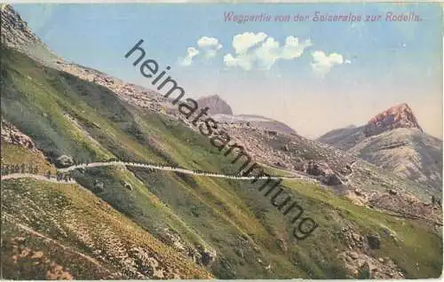 1911 Österreich 3 H. Privatpostkarte - König Friedrich August Höhenweg Eröffnung Seiseraple - Wegpartie