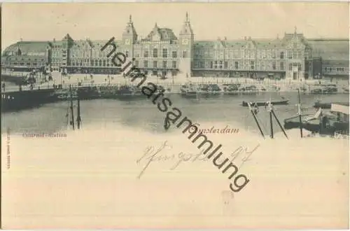 Amsterdam - Central-Station - Verlag Römmler & Jonas Dresden ca. 1895