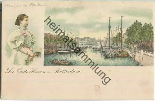 Rotterdam - De Oude Haven - Königin - Windmühle - ohne Verlagsangaben ca. 1900