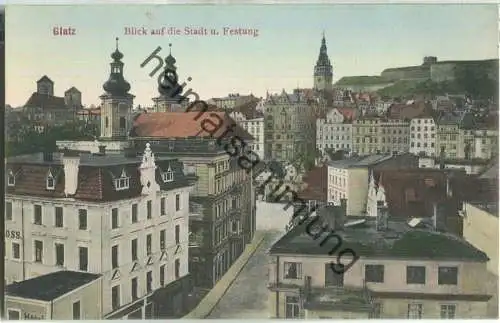 Klodzko - Glatz - Blick auf Stadt und Festung - Verlag Gebr. Heberlein Zwickau 1909