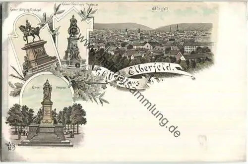 Elberfeld - Kaiser Wilhelm-Denkmal - Kaiser Friedrich Denkmal - Krieger-Denkmal - Verlag Ottmar Zieher München