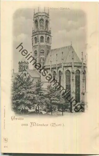 Münster - Ludgeri-Kirche - Verlag R. Lederbogen Halberstadt 494 - ca. 1895