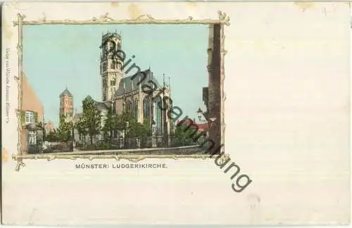 Münster - Ludgerikirche - Verlag Wilhelm Assmann Münster - ca. 1900