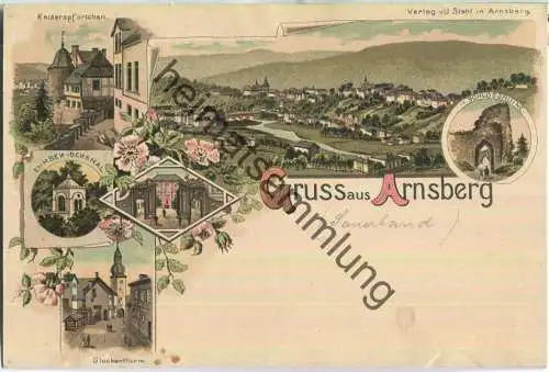 Arnsberg - Kaiserpförtchen - Glockenthurm - Verlag U. Stahl Arnsberg ca. 1895