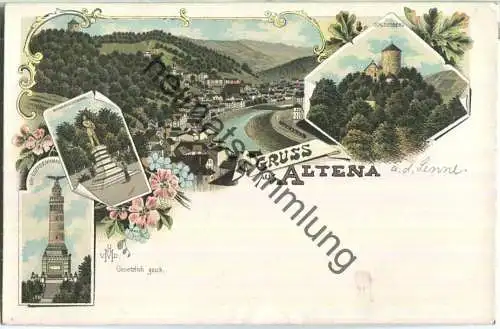 Altena - Kriegerdenkmal - Verlag H. v. M. D. ca. 1895