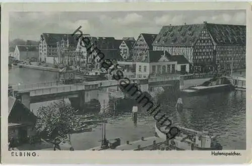 Elbing - Elblag - Hafenspeicher - ohne Verlagsangabe ca. 1940