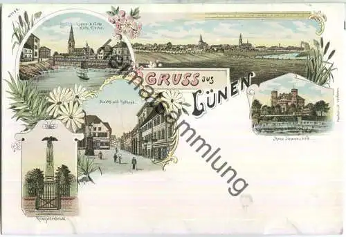 Lünen - Markt - Lippebrücke - Verlag H. C. D. No. 1198