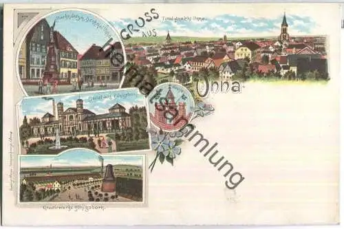 Unna - Marktplatz - Königsborn - Verlag Hugo Immenkamp Unna ca. 1895