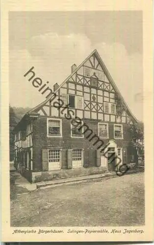 Solingen-Papiermühle - Haus Jagenberg - Altbergische Bürgerhäuser - Verlag Wilh. Fülle Barmen