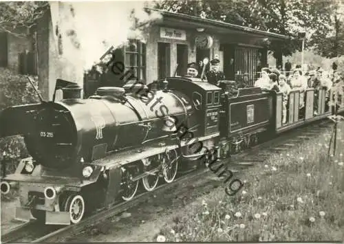 Leipzig - Pioniereisenbahn - Volkspark Auensee - Foto-AK Grossformat - Verlag Kunstanstalt Straub & Fischer Meiningen