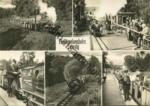 Leipzig - Pioniereisenbahn - Volkspark Auensee - Foto-AK Grossformat - Verlag Kunstanstalt Straub & Fischer Meiningen