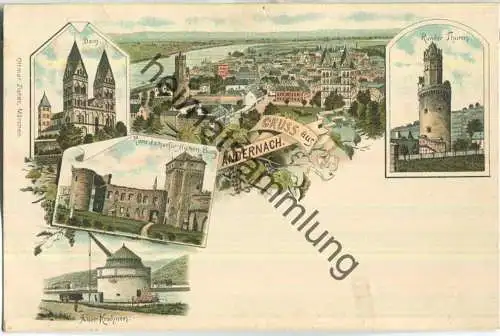 Andernach - Dom - Alter Krahnen - Verlag Ottmar Zieher München ca. 1895