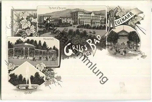 Bad Neuenahr - Kurhotel - Kurgarten - Verlag Carl Garte Leipzig ca. 1895