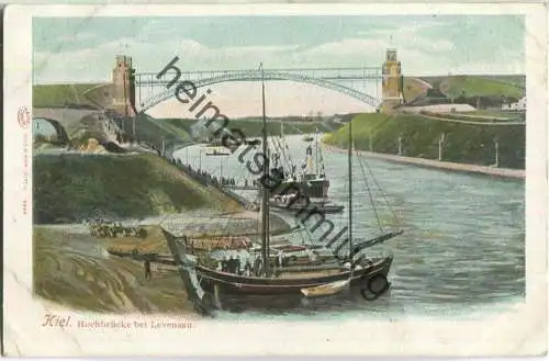 Kiel - Hochbrücke bei Levensau - Verlag Louis Glaser Leipzig ca. 1900