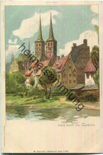 Lübeck - Künstlerkarte - Dom - signiert Bilse - Verlag Ritter & Kloeden Nürnberg