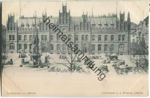 Lübeck - Postgebäude - Verlag J. Nöhring Lübeck ca. 1900