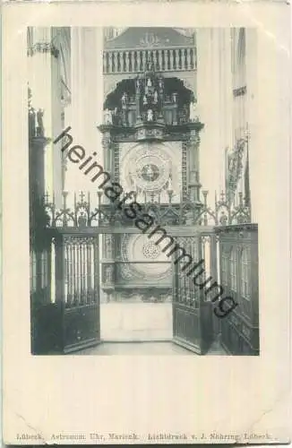 Lübeck - Astronomische Uhr Marienkirche - Verlag J. Nöhring Lübeck ca. 1900