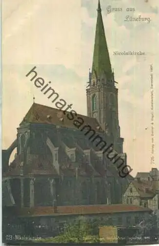 Lüneburg - Nicolaikirche - Verlag Zedler & Vogel Darmstadt 1900