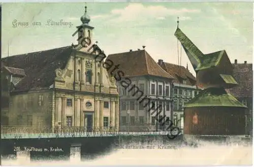 Lüneburg - Kaufhaus mit Krahn - Verlag Zedler & Vogel Darmstadt 1900