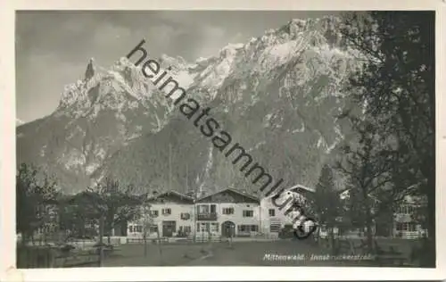 Mittenwald - Innsbrucker Strasse - Foto-AK - Verlag A. Weber & Co. Stuttgart