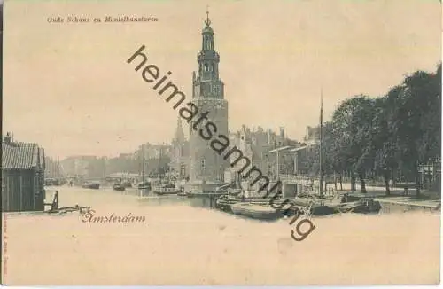 Amsterdam - Oude Schans en Montelbanstoren - Verlag Römmler & Jonas Dresden ca. 1895