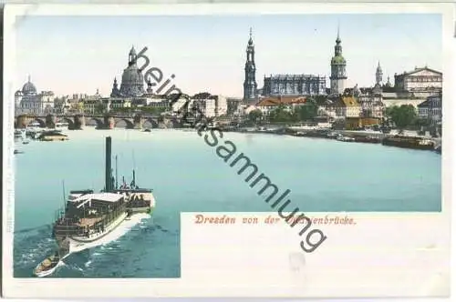 Dresden - Blick von der Marienbrücke - Verlag Hermann Poy Dresden