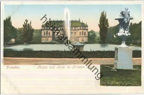 Dresden - Grosser Garten - Palais und Teich - Verlag Hermann Poy Dresden